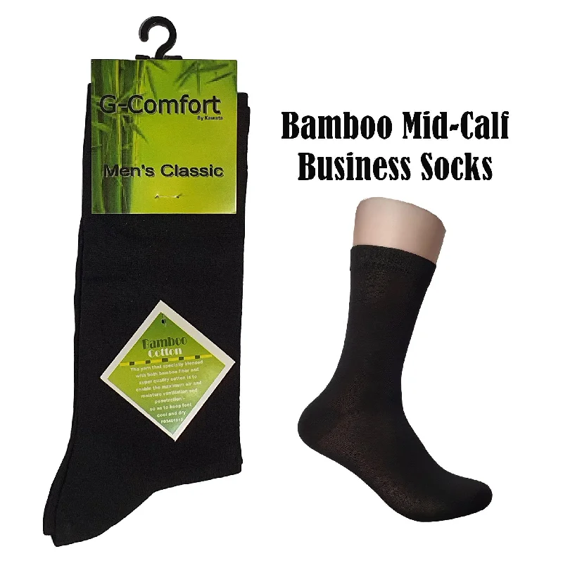 Bamboo Mid Calf Plain Business Socks