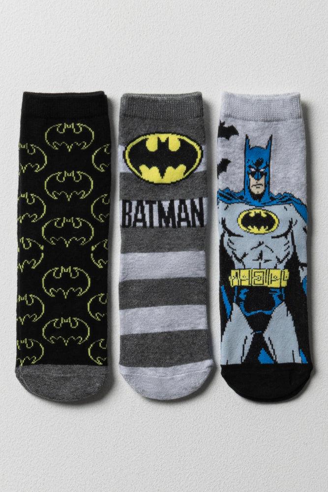 Batman 3 Pack Socks Black