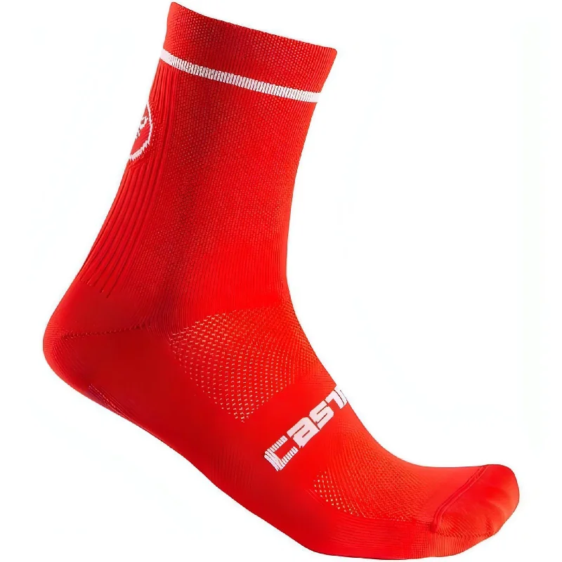 Castelli Entrata 13 Cycling Socks - Red