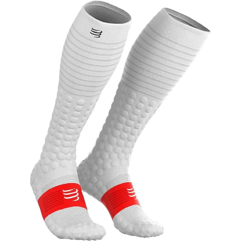 Compressport Race And Recovery Full Socks - White