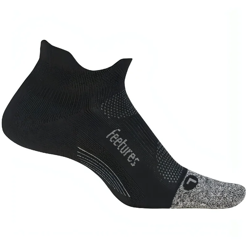 Feetures Elite Light Cushion No Show Tab Running Socks - Black