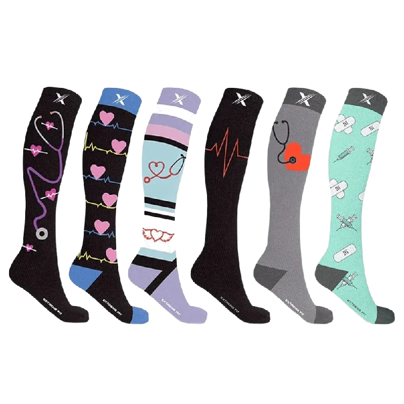 Medical Prints Compression Socks (6-Pairs)