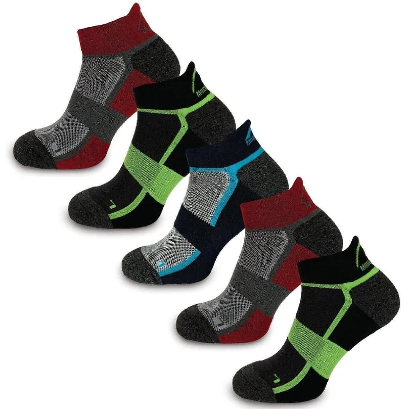 More Mile Bamboo Comfort (5 Pack) Running Socks - Multi