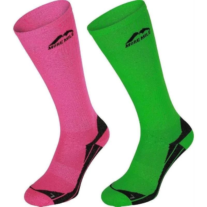 More Mile California Long Compression Socks (2 Pack) - Multi