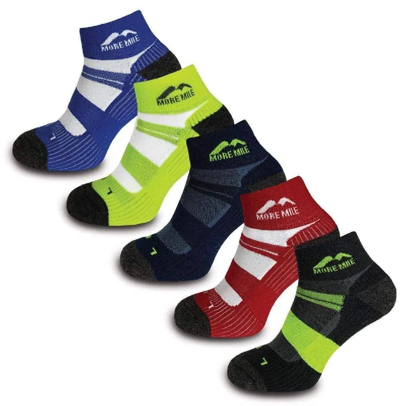 More Mile Endurance (5 Pack) Coolmax Mens Running Socks - Multi