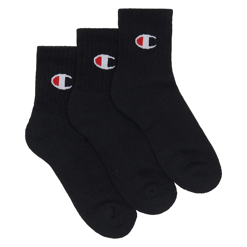 Sport C Logo Quarter Crew Socks (3 Pack)