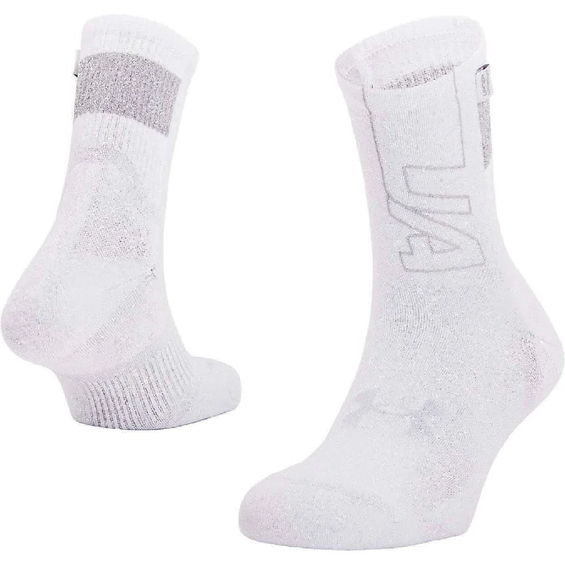 Under Armour ArmourDry Crew Running Socks - White