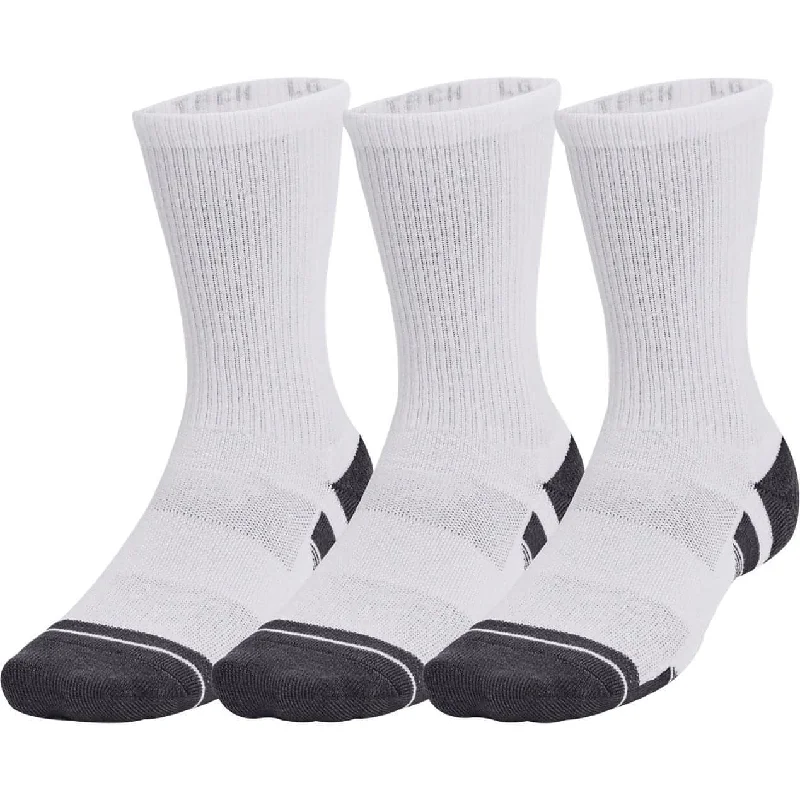 Under Armour Performance Tech (3 Pack) Crew Socks - White