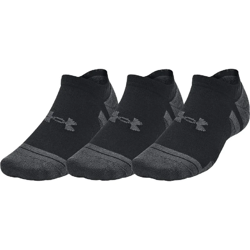 Under Armour Performance Tech (3 Pack) No Show Socks - Black