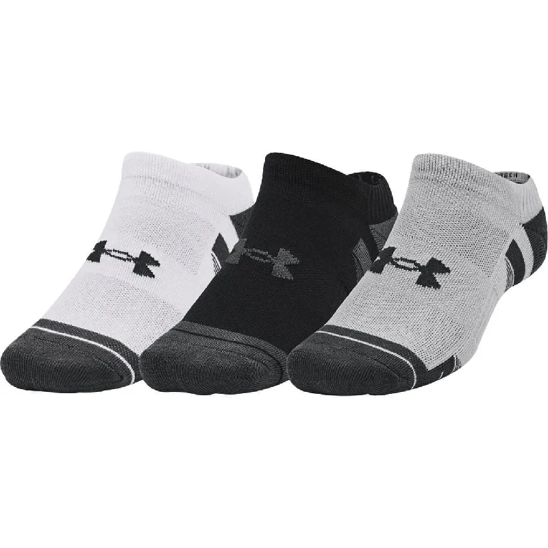 Under Armour Performance Tech (3 Pack) No Show Socks - Grey