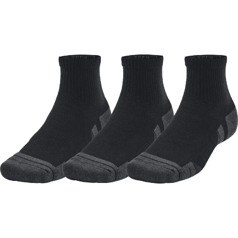 Under Armour Performance Tech (3 Pack) Quarter Socks - Black