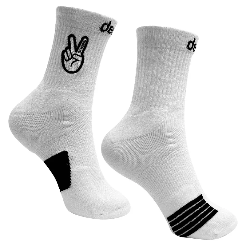 White Mid Socks