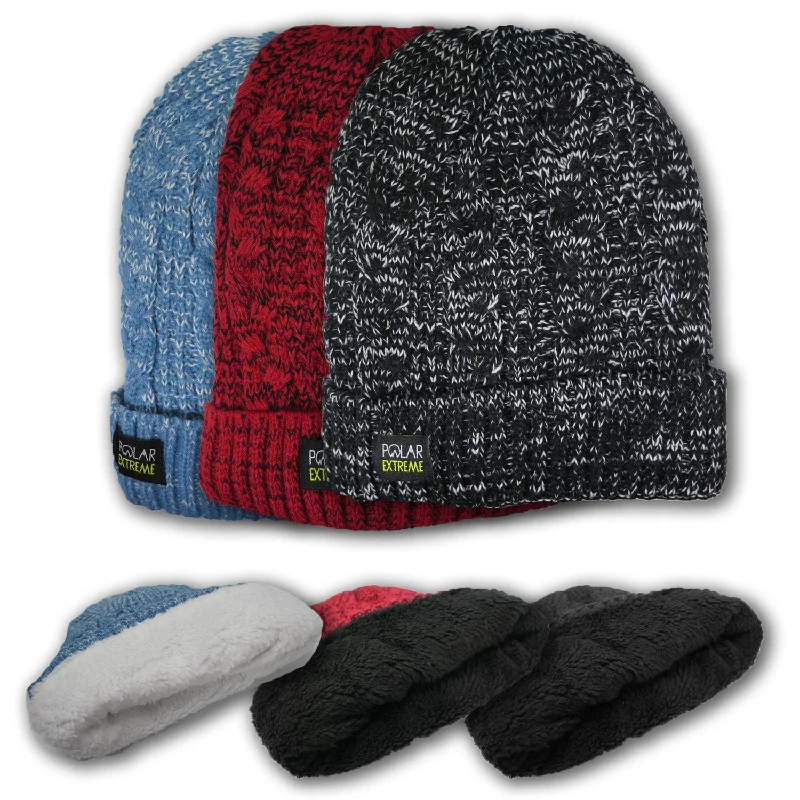 Women's Warm Winter Thermal Insulated Beanie Hat Black, Red, Gray or Blue