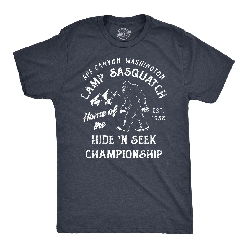 Camp Sasquatch Home Of The Hide And Seek Championship Men's T Shirt