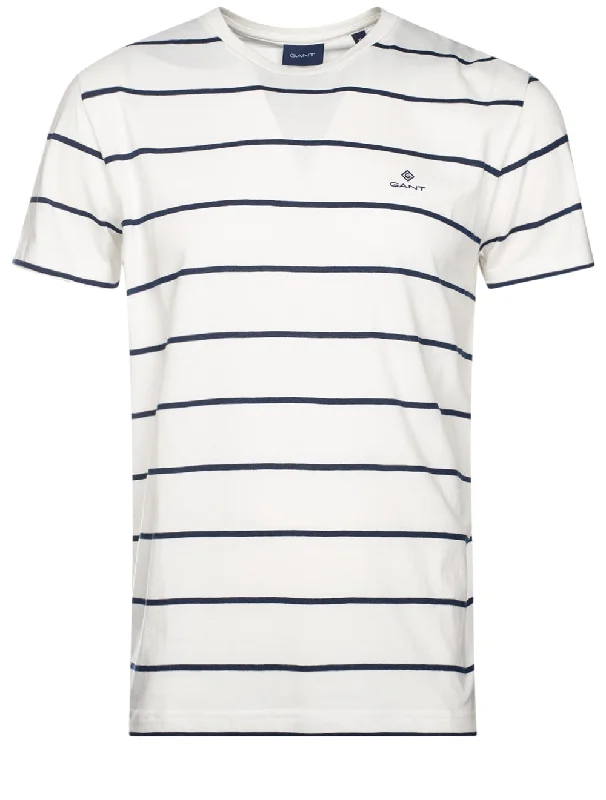 Br Stripe Short Sleeve T Shirt Eggshell