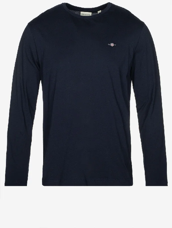 Regular Shield Long Sleeve T Shirt Evening Blue