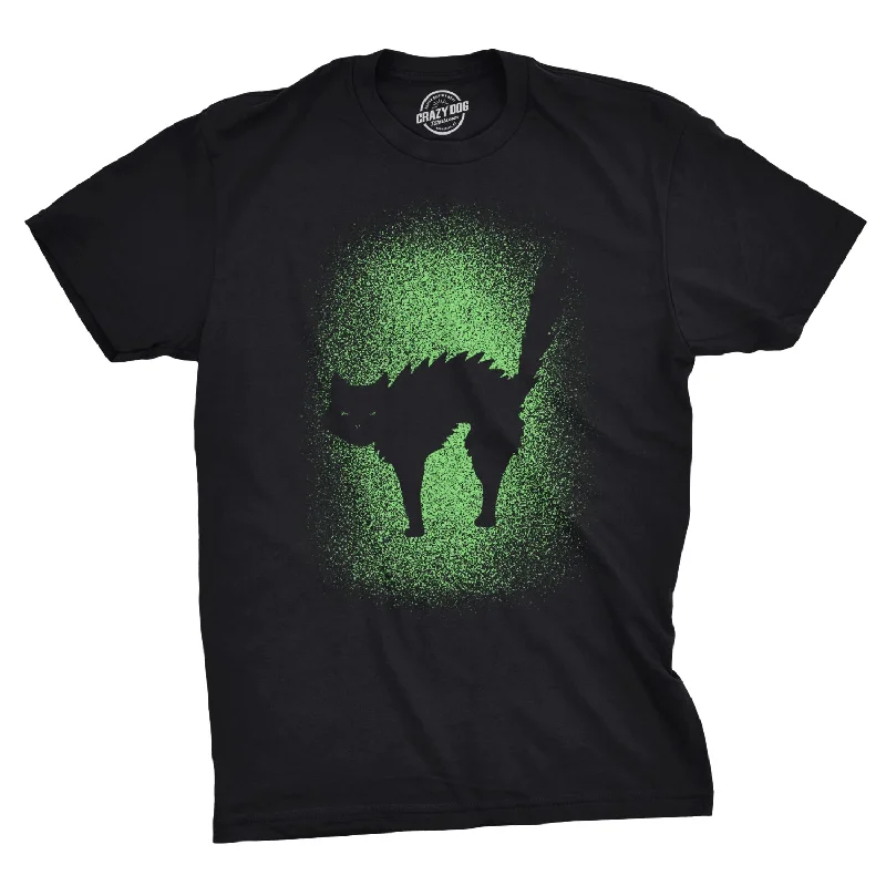 Glowing Cat Men's T Shirt