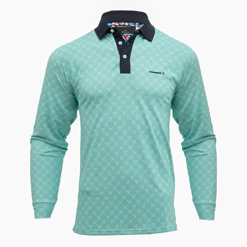 GREEN TEE FULL SLEEVE MEN'S GOLF T-SHIRT