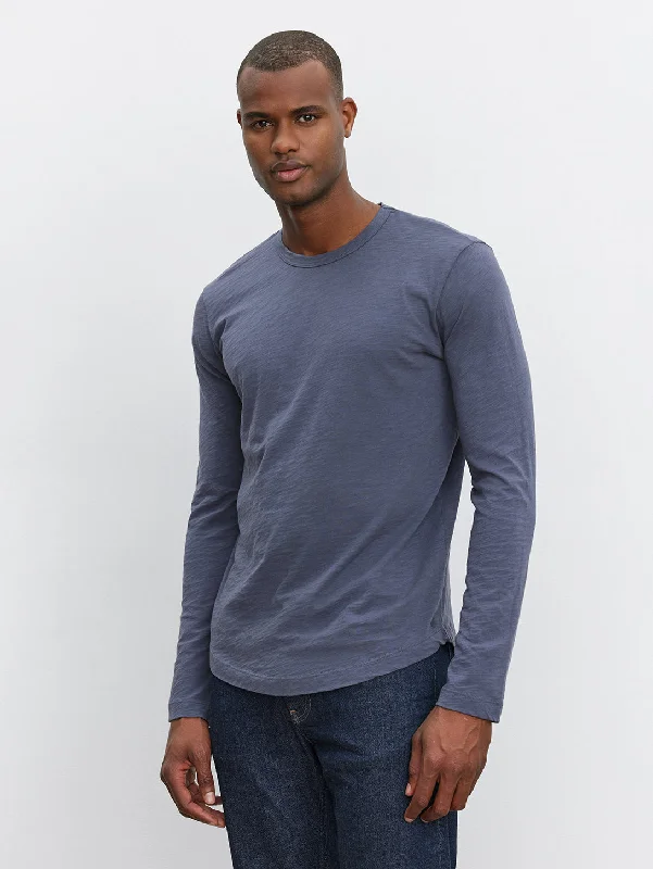 Kai Slub Long Sleeve Crew Tee - Crater