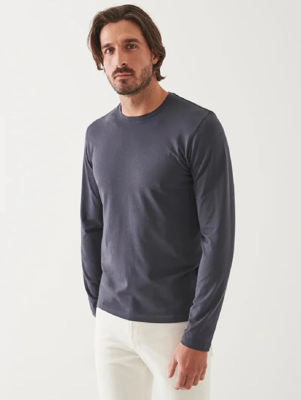 Pima Cotton Stretch Long Sleeve Tee - Constellation