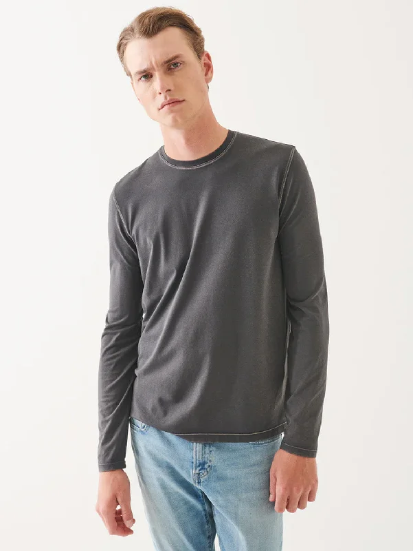 Pima Cotton Vintage Wash Long Sleeve Tee - Thyme