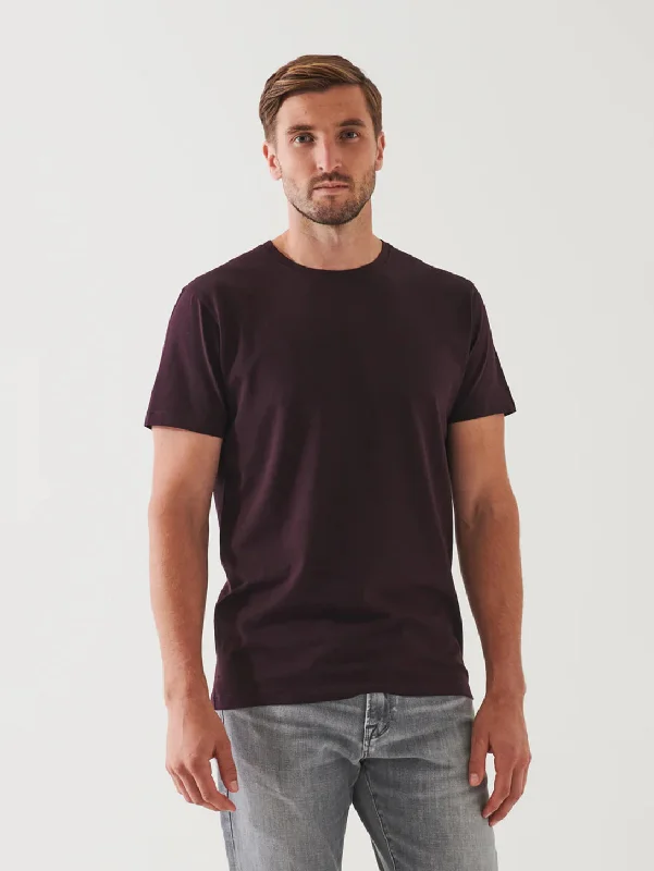 Iconic Pima Crew Neck T-Shirt  - Bordeaux