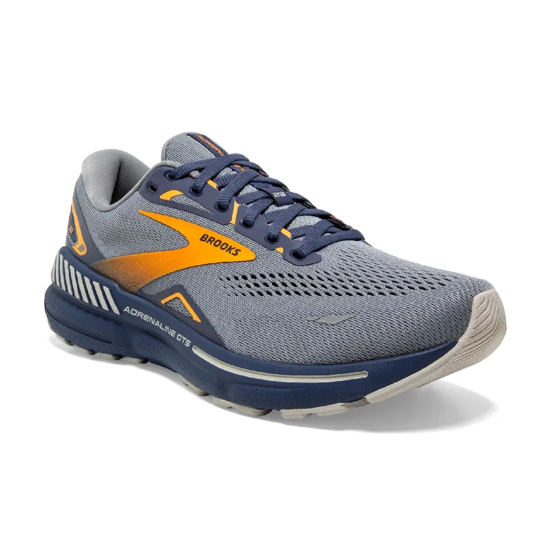 Men's Brooks Adrenaline GTS 23 (Grey/Crown Blue/Orange)