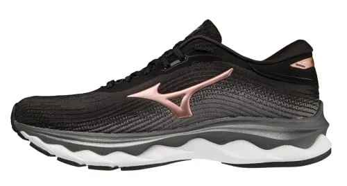 Mizuno Damen Wave Sky 5 (W) Laufschuhe, Schwarz, Rosecopper Quiet Shade, 38 EU