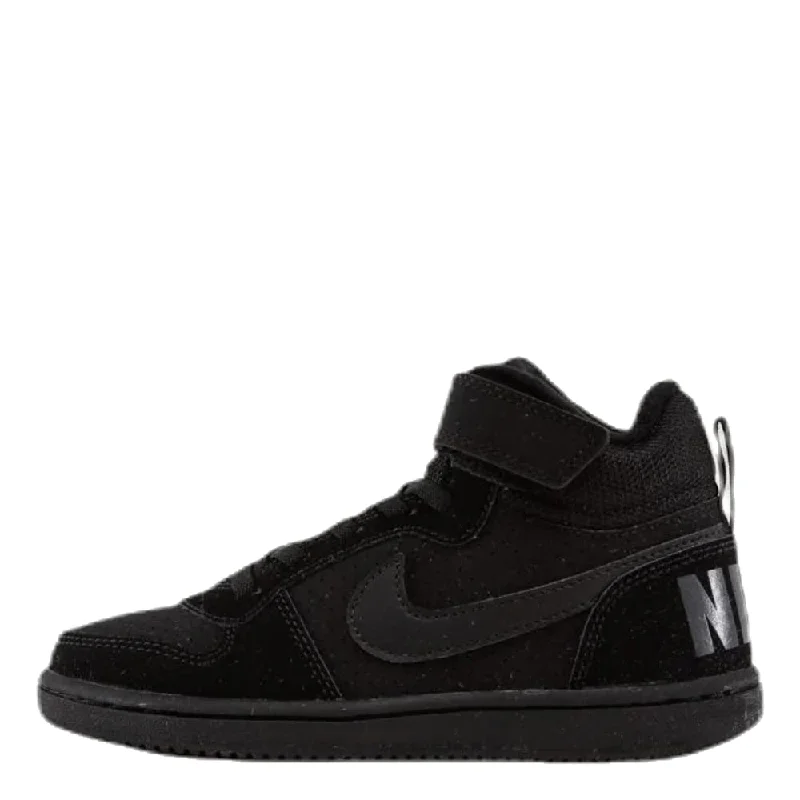 Nike Jungen Court Borough Mid (PS) Basketballschuhe, Schwarz (Black 001), 31.5 EU