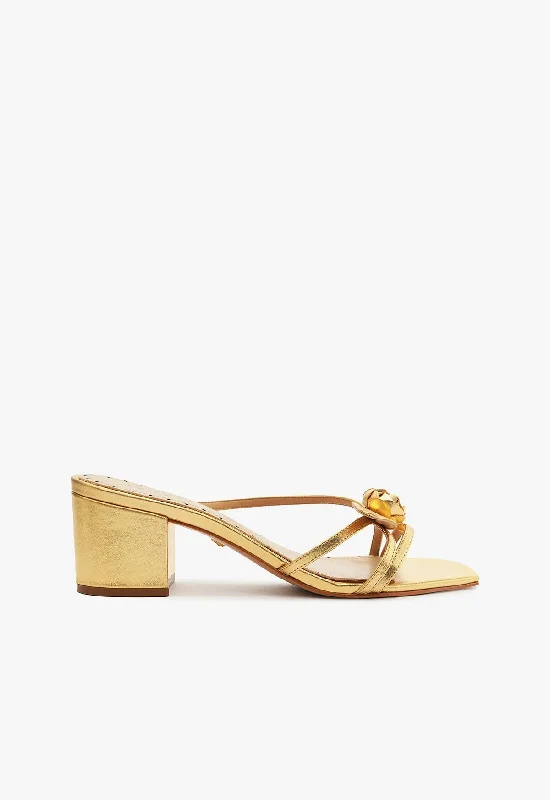 Alma Metallic Leather Sandal