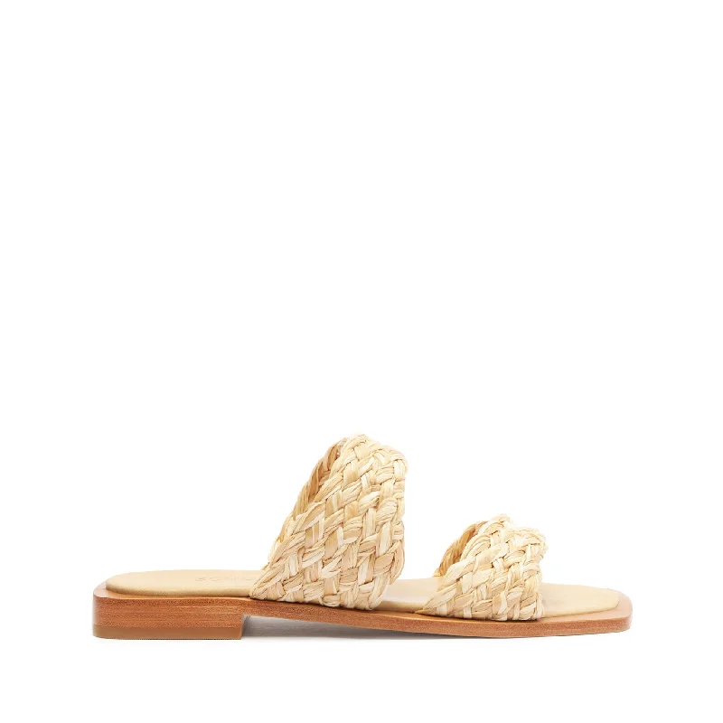 Amani Straw Flat Sandal