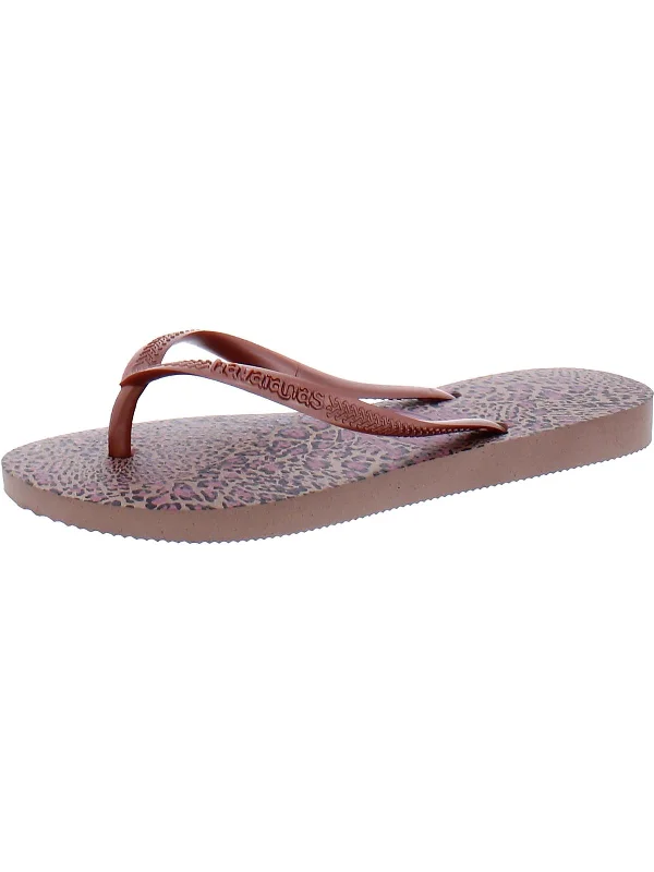 Animals Girls Animal Print Slip On Flip-Flops