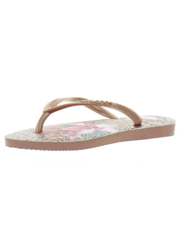 Girls Printed Slide Flip-Flops