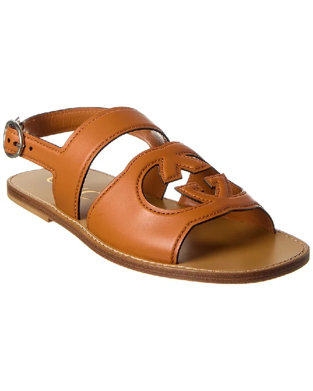 Gucci Interlocking G Leather Sandal