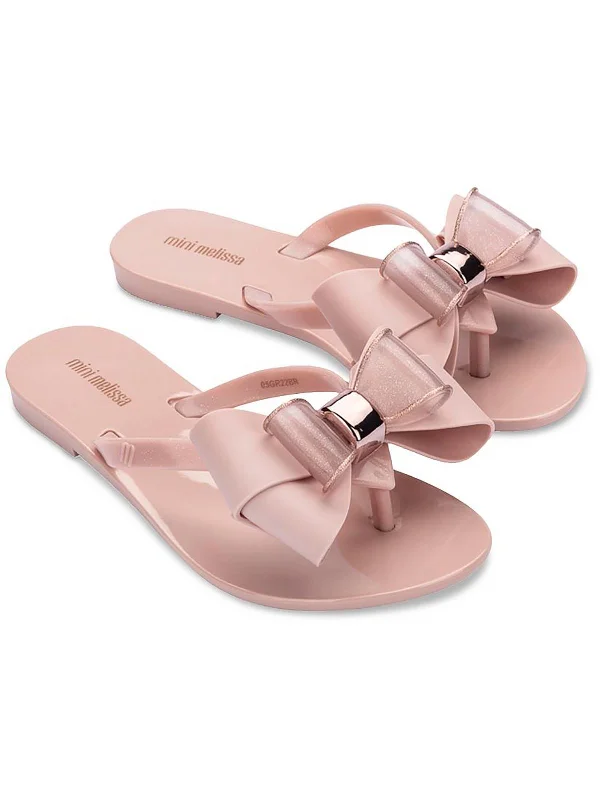 Harmoni Girls Bow Thong Slide Sandals