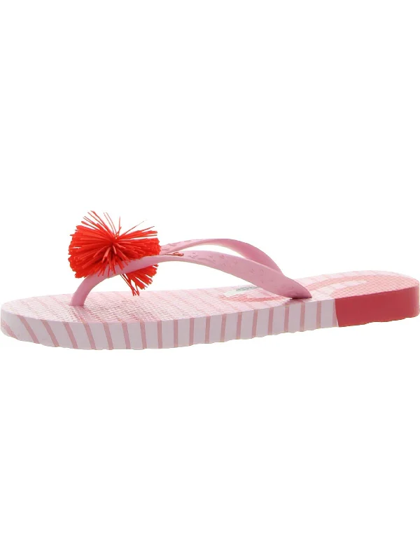 JNR Flip Flop Girls Thong Pom Pom Flip-Flops