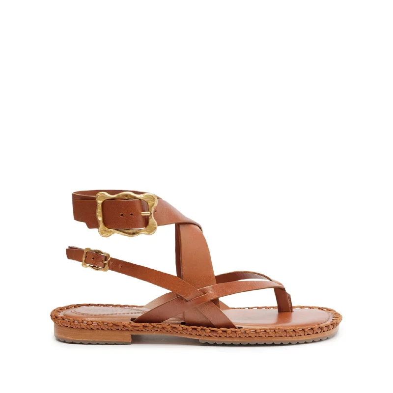 Keith Flat Leather Sandal