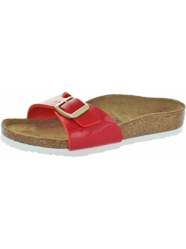 Madrid Girls Patent Flat Footbed Sandals