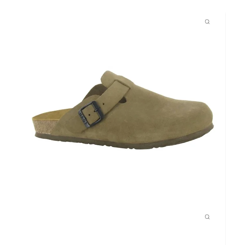 Men's Spring Clog In Taupe Suede