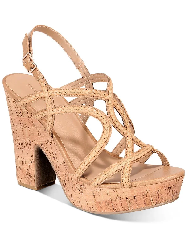 Nadiya Womens Cork Pumps Platform Sandals