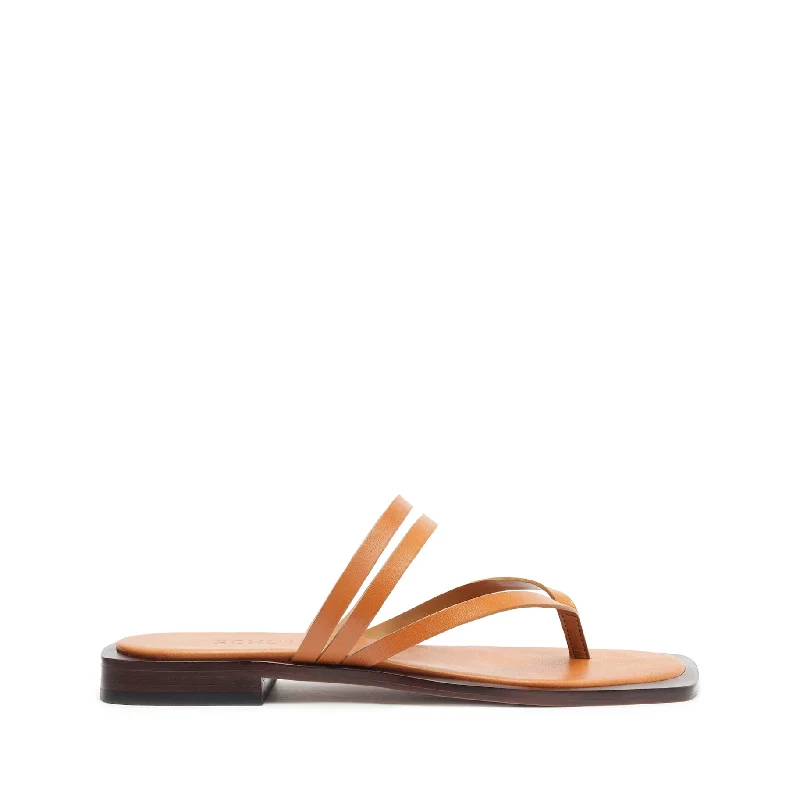 Rania Leather Flat Sandal