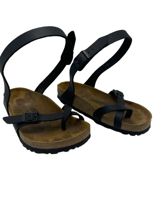 Sandals Designer By Birkenstock In Black, Size: 6.5