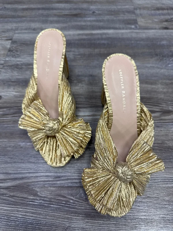 Sandals Heels Block By Loeffler Randall In Gold, Size: 8.5