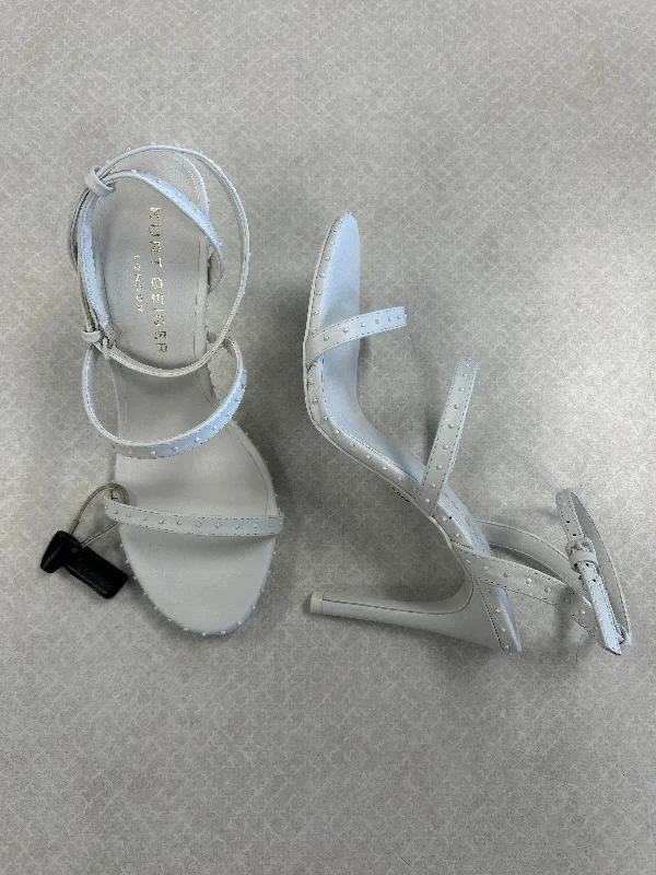 Sandals Heels Stiletto By Kurt Geiger In White, Size: 8