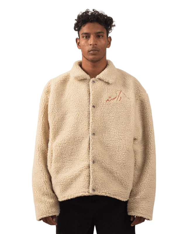 BEIGE SHERPA JACKET