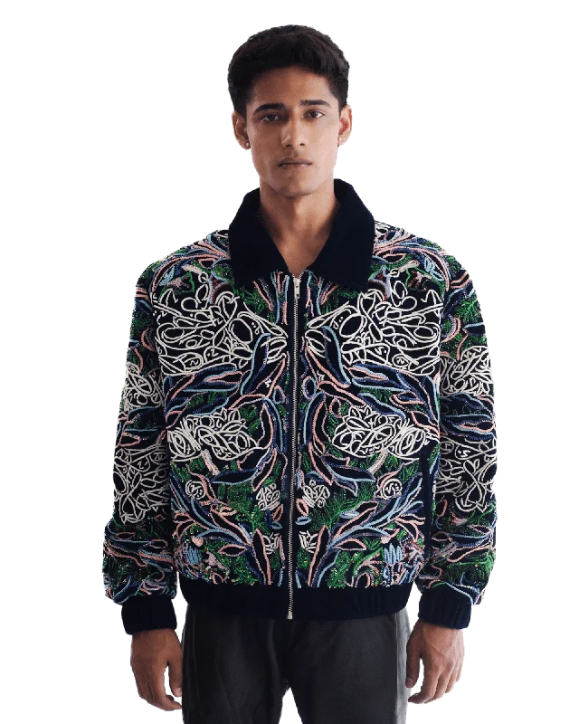 "IRIDESCENT" VELVET JACKET