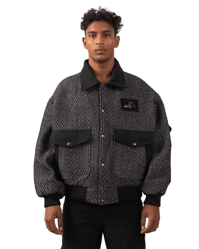 CLASSIC DIAMOND WEAVE BOMBER