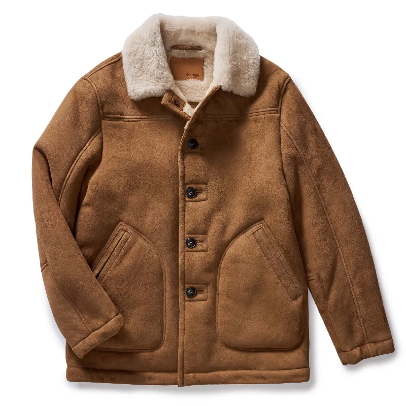 The High Plains Coat in Walnut Shearling