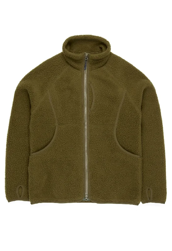 Snow Peak Men's Thermal Boa Fleece Jacket - Olive