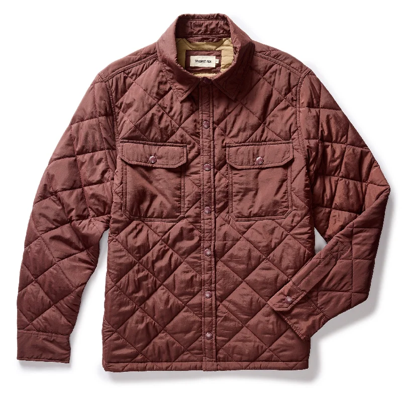 The Miller Shirt Jacket in Burgundy